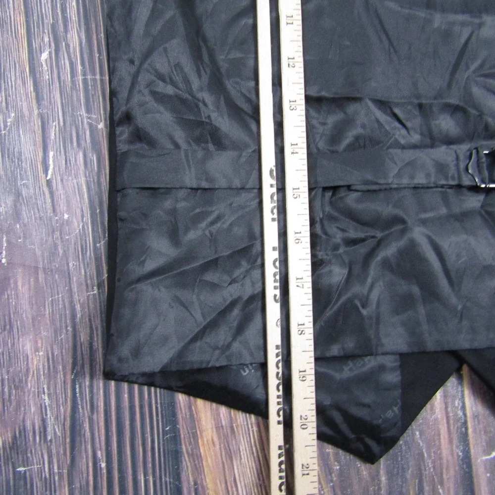 Happy Dolphin Suit Vest Youth 14 Black Adjustable Back Waistcoat Wedding Formal